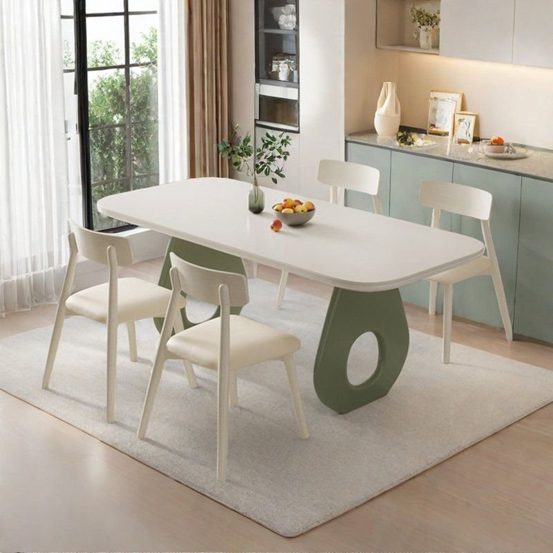 European modern simple dining table set 29.5 H x 63 L x 31.5 W